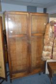 1920's Oak Double Door Wardrobe