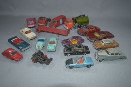 Seventeen Play-worn Dinky Diecast Vehicles