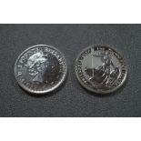 Two 1oz Fine Silver Britannia Commemorative Coins