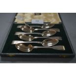 Cased Set of Six Hallmarked Silver Teaspoons - London 1873, Approx 120g