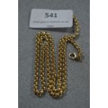 9cT Gold Chain Link Necklace - Approx 27.3g