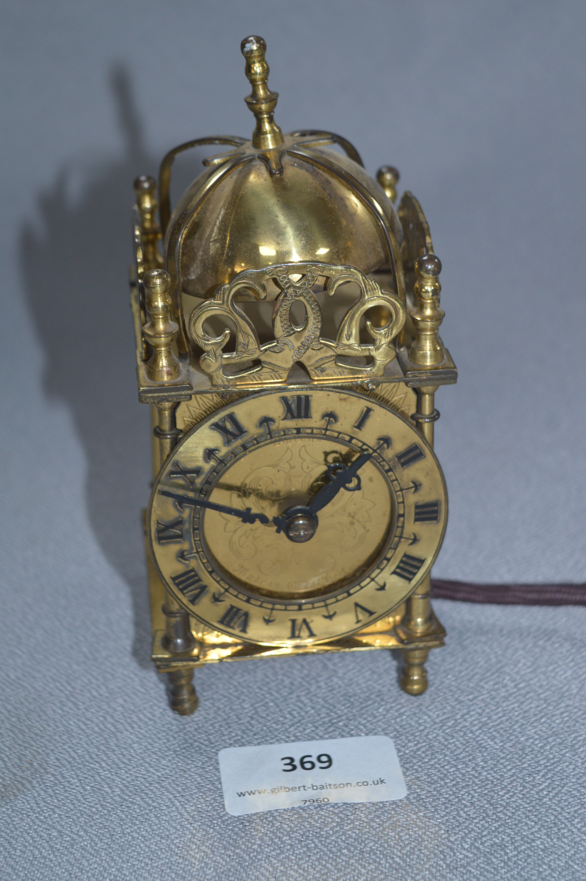Brass Cased Electric Lantern Clock