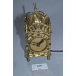 Brass Cased Electric Lantern Clock
