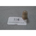 Engraved Silver Thimble