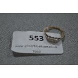 18ct Gold Platinum Set Diamond Ring - Approx 2.2g