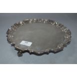 Hallmarked Silver Salver Tray - London, DB&S Maker, Approx 941g