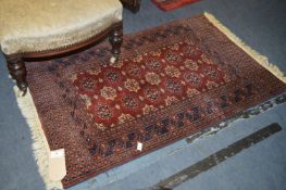 Small Red Ground Persian Patterned Rug