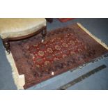 Small Red Ground Persian Patterned Rug