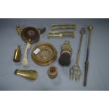 Copper and Brass Ware Including Fire Side Tools, Bell, Ashtray etc.