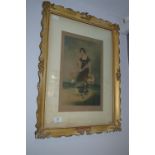 Victorian Gilt Framed Print - Lady Willoughby de Eresby