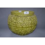 Burmantofts Faience Green Glaze Jardiniere