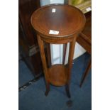 Edwardian Mahogany Inlaid Plant Stand