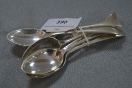Set of Six Hallmarked Silver Teaspoons - Sheffield 1904, Approx 129g