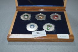 Set of Five Chinese Olympics Beijing 2008 Commemorative Coins in Presentation Case