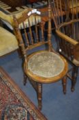 Bentwood Chair with Turned Back with Upholstered Seat