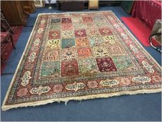 Large Persian Style Square Patterned Rug 373x270cm