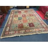 Large Persian Style Square Patterned Rug 373x270cm