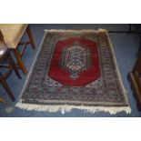 Red Persian Style Patterned Rug 133x98cm