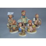 Collection of Six Goebel West German Figurines