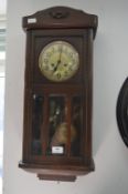 Oak Cased Pendulum Wall Clock