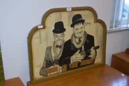 Oil Painted Framed Panel - Laurel & Hardy Sons of the Desert