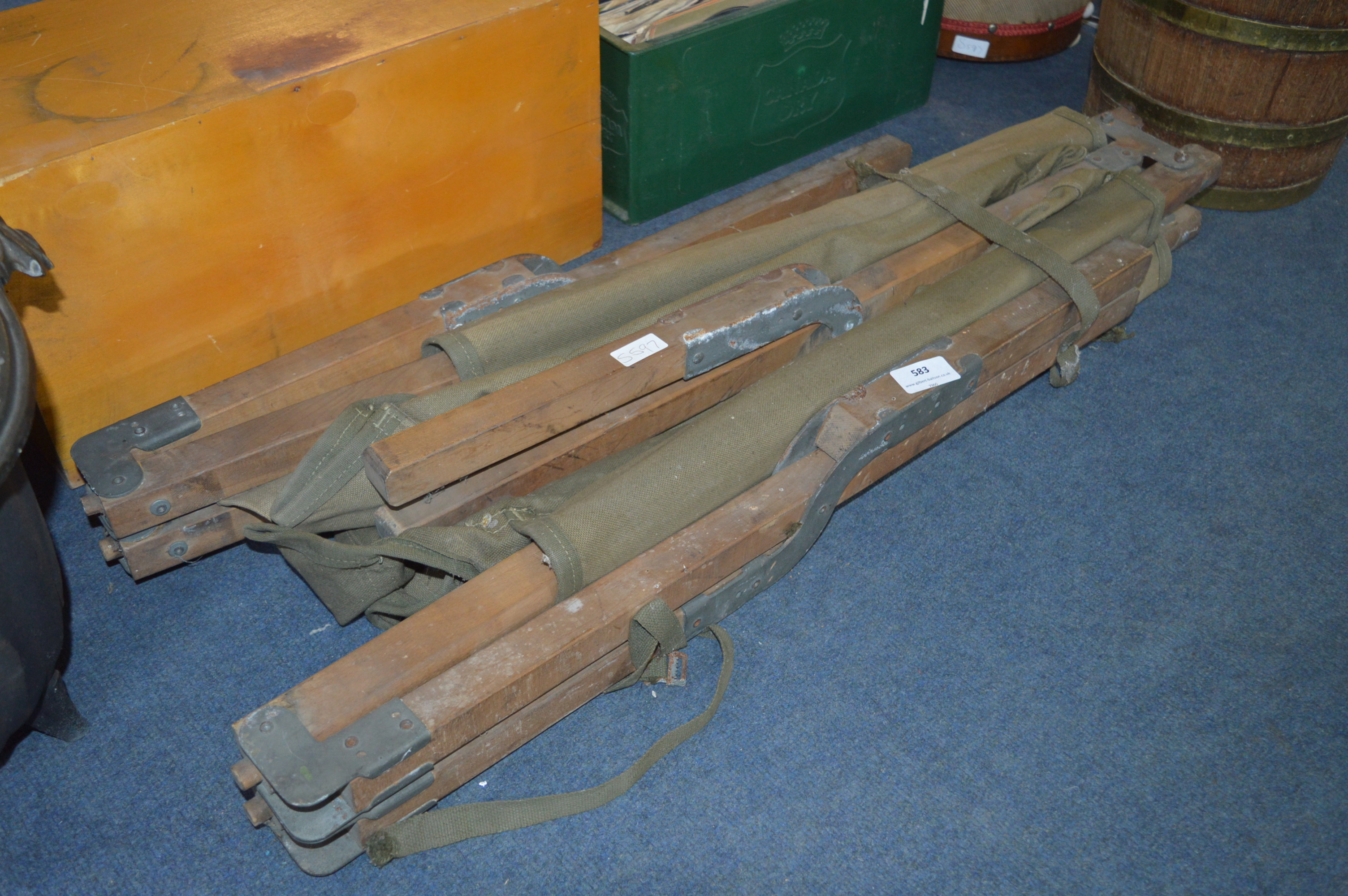 Military Type Canvas Folding Bed