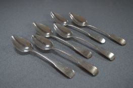 Set of Six Georgian Silver Teaspoons - Approx 105g