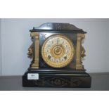 Gilt Decorated Slate Mantel Clock