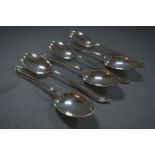 Set of Six Hallmarked Silver Tablespoons - Sheffield 1934, Approx 365g