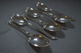Set of Six Hallmarked Silver Tablespoons - Sheffield 1934, Approx 365g
