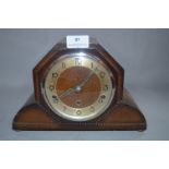 Oak Cased Mantel Clock with West Minster Chimes