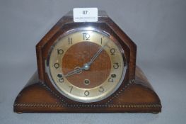 Oak Cased Mantel Clock with West Minster Chimes
