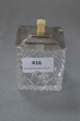 Cut Glass Silver Topped Condiments Jar - Sheffield 1942, Lid Approx 61g