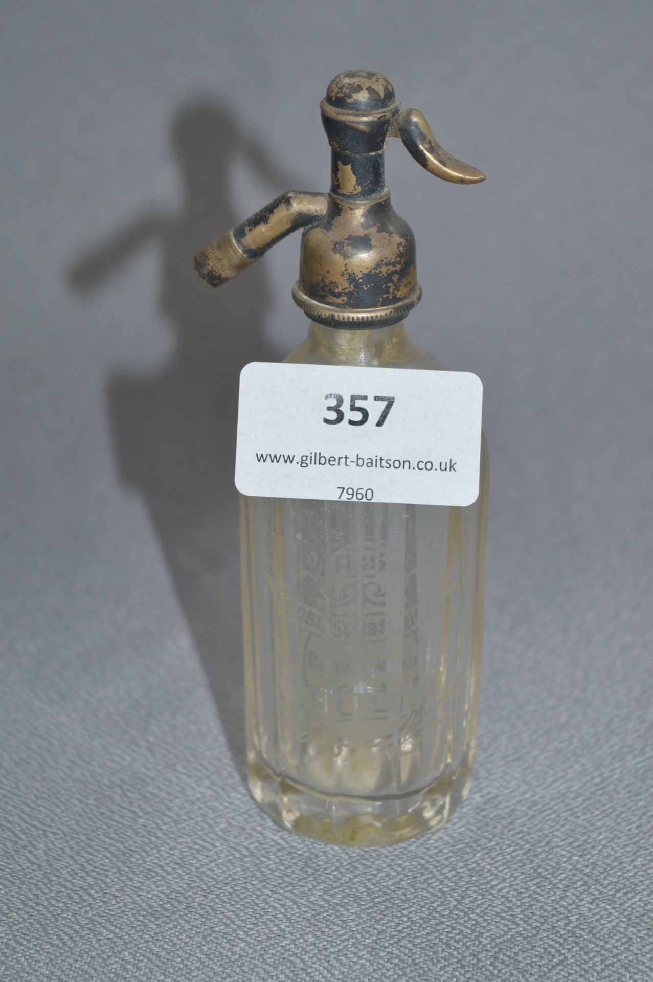 Miniature Robinson & Speight Blackfriargate Hull Miniature Soda Siphon