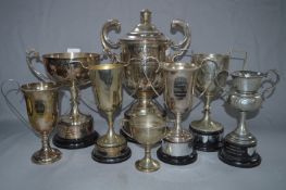 *Eight Silver Plated Trophies