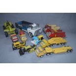 Collection of Tonka Metal Vehicles, Tippers, Tractor and Bulldozers