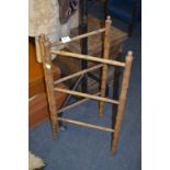 Beech Wood Faux Bamboo Two Fold Clothes Airer