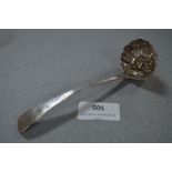 Hallmarked Silver Georgian Sifter Spoon - Approx 55g