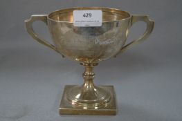 *Large Hallmarked Silver Trophy - Glasgow 1923, Approx 469g