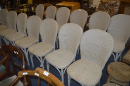 Set of Thirteen Lloyd Loom Wicker Dining Chairs