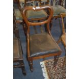 Victorian Mahogany Kidney Back Dining Chair