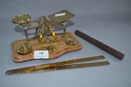 Brass Postal Scales, Brass Ruler, etc.