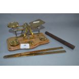 Brass Postal Scales, Brass Ruler, etc.