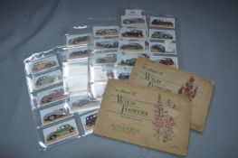 Player's and Wills Cigarette Cards - Transport and Flowers