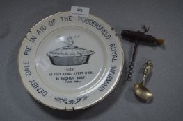 Denby Dale Huddersfield Royal Infirmary Commemorative Pie Plate...