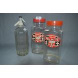 Peters of Hull Soda Siphon and Two Goody Jars