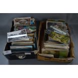 Two Boxes Containing a Large Quantity of Assorted Postcards