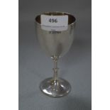 Hallmarked Silver Goblet - ECB London, Approx 118g