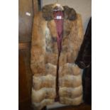 Knee Length Cony Fur Coat