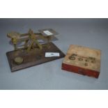 Set of Brass Postal Scales with Weights